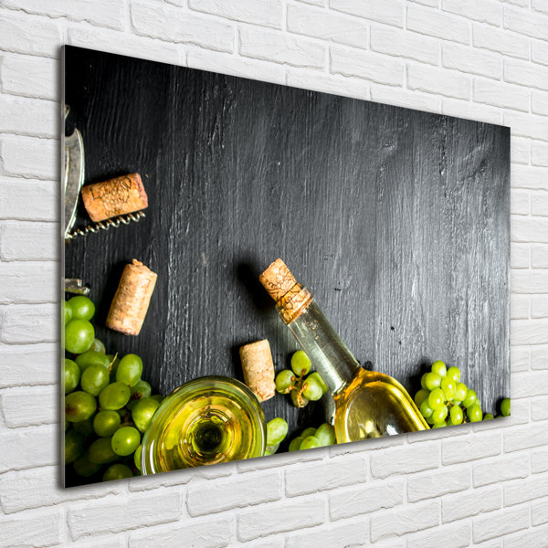 Ebern Designs Glasbild White Wine And Fruits Wayfair De